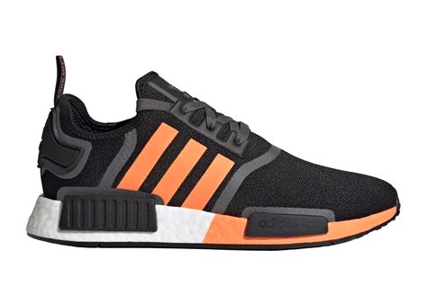 adidas nmd black orange|adidas nmds men's black.